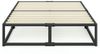 ZINUS Bettgestell Joseph - Stabiler Bettrahmen mit Holzlattenrost & Stauraum (Bis 318 kg belastbar, 1-tlg, Doppel/Einzelbett, Schwarz, 160x200 cm), Kinderleichter Aufbau, Robust Bild 3