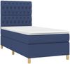 vidaXL Boxspringbett mit Matratze Blau 90x200 cm Stoff 3142551 Bild 3