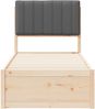 vidaXL Bettgestell mit gepolstertem Kopfteil Dunkelgrau 75 x 190 cm 877810 Bild 5