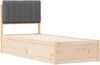vidaXL Bettgestell mit gepolstertem Kopfteil Dunkelgrau 75 x 190 cm 877810 Bild 4