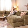 Bronx71 U-Sofa Kyle 6-Sitzer Chenille olive grün Bild 4