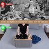 Wäschekorb Faltbarer 60L Bambus Stoff Storage Basket Aufbewahrung Klappbar Bild 5