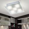 LED Deckenleuchte, Metall, Chrom, Glas satiniert, L 28 cm Bild 2
