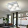 LED Deckenleuchte, Metall, Chrom, Glas satiniert, L 28 cm Bild 4