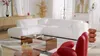 Vente-unique - Großes Ecksofa mit Recamiere mit Rückenlehne - Ecke rechts - Bouclé-Stoff - Weiß - POGNI von Maison Céphy Bild 2