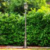 Hofstein Tuili Außenleuchte Stehleuchte in antikem Look, Aluguß in Braun-Gold mit Klarglas-Scheiben, Wegeleuchte 210 cm, E27-Fassung, max. 60 Watt, Retro-Vintage Gartenlampe IP44 Bild 5
