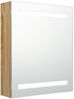 vidaXL LED-Bad-Spiegelschrank Eichen-Optik 50x14x60 cm 326484 Bild 2