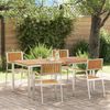 vidaXL Outdoortisch-Set 5 pcs Massives Teakholz und Edelstahl 3334801 Bild 1