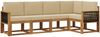 vidaXL Outdoor-Sofagarnitur 5 pcs Natur und Beige Polyester 3385214 Bild 2