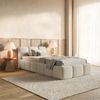Selsey 'Cloudy Low' Polsterbett 90x200 cm, Bettkasten & Lattenrost, Bouclé Hellbeige Bild 3