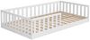 Baby-Delux Einzelbett Montessori Bodenbett, Kinderbett 90x200 cm Weiß Jugendbett mit Rausfallschutz Matratze Bild 4