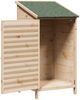 vidaXL Gartenschuppen Natur 59 x 56 x 113,5 cm Massivholz aus Fichte 42033452 Bild 4