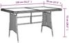 vidaXL Gartentisch Schwarz 130x70x72cm Poly Rattan & Massivholz Akazie 318693 Bild 4