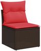 vidaXL 9-teiliges Gartensofa-Set mit Kissen, braun, Polyrattan 3275034 Bild 3
