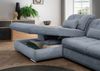 Polstergarnitur >Riordan< Schlaffunktion, Stauraum, Webstoff Corto hellblau - 314x104x184 BxHxT Bild 5