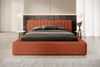 Polsterbett Doppelbett PEORIA 160x200cm in Stoff Macau Rostbraun Bild 2