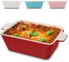 Praknu Auflaufform Auflaufform Keramik Rot für 2 Personen - Extra Hoher Rand - Für – Für, Porzellan - Keramik, (1-St), Für 2 Personen Lasagne, Tiramisu & Auflauf - Hoher Rand - Eckig Bild 2