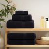 vidaXL Premium-Gästetücher SOLUND 4 Stk. Schwarz 30x50 cm 600 g/m² 137423 Bild 3