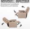 Fernsehsessel HWC-K63, Relaxsessel Sessel, Liegefunktion Aufstehhilfe Massage Heizfunktion, Stoff/Textil ~ dunkelgrau Bild 3