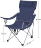 Songmics 'GCB09IN' Campingstuhl klappbar, mit Armlehnen und Getränkehaltern bis 150 kg belastbar, Eisengestell / Oxford-Gewebe dunkelblau , 81 x 70 x 91 cm Bild 5