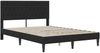 vidaXL Bettgestell mit Matratze mit Kopfteil Schwarz 140 x 190 cm Samt 3415052 Bild 4