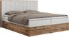 Boxspringbett, Schlafzimmerbett, Bettkasten - BELLISSIMO - 140 x 200 cm - Weiß Kunstleder - H3 Bild 4