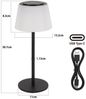ZMH LED Tischleuchte Touch-Dimmer Tischlampen Modern 3600mhA Akku kabellos für Wohnzimmer, Augenschutz, Einfache Installtion, LED fest integriert, 3000-5000K, Kabellos Nachttischlampe mit USB Aufladbar Bild 3
