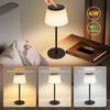ZMH LED Tischleuchte Touch-Dimmer Tischlampen Modern 3600mhA Akku kabellos für Wohnzimmer, Augenschutz, Einfache Installtion, LED fest integriert, 3000-5000K, Kabellos Nachttischlampe mit USB Aufladbar Bild 2