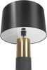 'Darling' Tischlampe Grau und Gold Metall 61 cm runder Stoffschirm Schwarz Lampenfuß Säulenform Kabel mit Schalter Moderner Look Bild 5