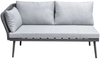 SUNERA Lounge, 3-tlg. inkl. Kissen + Couchtisch, Stahlgestell dunkelgrau Bild 4