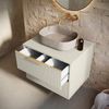 Badplaats Waschbeckenunterschrank Rimini 60 x 46 cm Cashmere - Hängender Badezimmerschrank mit 2 Schubladen und Hochschrank Bild 3