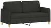 vidaXL 2-Sitzer-Sofa Schwarz 140 cm Stoff 359482 Bild 2