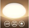 B.K.Licht LED Deckenleuchte LED Bad Deckenleuchte mit Mikrowellensensor, LED fest integriert, Warmweiß, 12W 1300Lm 3000K IP44 270x60mm (DxH) Bild 2