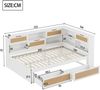 Kinderbett 140×200 cm aus Massivholz mit Stauraum und USB-Anschlüssen, weiß Bild 4