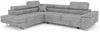 Stylefy Marokko Ecksofa Dunkelgrau Velours MONOLITH Links Bild 2