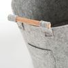ZELLER 14393 runder Aufbewahrungskorb aus Filz/Holz, grau ca. Ø 31,5 cm × 28 cm Bild 2
