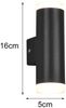 LED Badezimmer Wandleuchte RAY Up and Down in Schwarz - Spiegelleuchte, H:17cm Bild 4