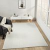 Vimoda Designteppich hoch/tief Motiv, Kurzflor Teppich Creme, Uni, Rechteckig, Höhe: 10 mm, Teppich Boho Design, Wohnzimmer, Schlafzimmer& Küche Bild 3