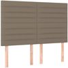 vidaXL Boxspringbett mit Matratze Taupe 140x200 cm Stoff 3136681 Bild 5