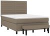vidaXL Boxspringbett mit Matratze Taupe 140x200 cm Stoff 3136681 Bild 3
