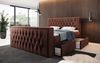 Boxspringbett Vulnero mit TV Lift und Stauraum (2 Schubladen) 140x200 Braun H2 (bis 70kg) Bild 3