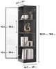 BROTTAR Eckvitrine Glasvitrine mit LED Beleuchtung und menschlicher Sensor aus MDF - Holz und Acryl, einfache Montage, schwarz Bild 4
