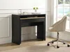 Vente-unique - LOAVIA Büromöbel Holz, Platte SchwarzBeige - B 40 cm x H 87 cm x L 100 cm Bild 3
