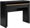 Vente-unique - LOAVIA Büromöbel Holz, Platte SchwarzBeige - B 40 cm x H 87 cm x L 100 cm Bild 4