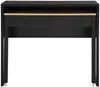Vente-unique - LOAVIA Büromöbel Holz, Platte SchwarzBeige - B 40 cm x H 87 cm x L 100 cm Bild 5