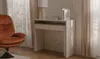 Vente-unique - LOAVIA Büromöbel Holz, Platte SchwarzBeige - B 40 cm x H 87 cm x L 100 cm Bild 2