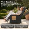 STEELSØN 'Caelum' Polyrattan Sessel mit Liegefunktion, schwarz/Akazie, verstellbare Rückenlehne, inkl. Polster, Ausklapptisch, wetterfest, 2er Set Bild 2