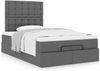 vidaXL Ottoman-Bett mit Matratze Dunkelgrau 120x200 cm Stoff 3313314 Bild 4