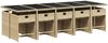 vidaXL 11-tlg. Garten-Essgruppe mit Kissen Beigemischung Poly Rattan 3211116 Bild 3