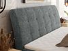Boxspringbett DAGOS 120 x 200 cm mit Kopfteil, Lattenrost und Stauraum – Doppelbett mit Matratze & Topper T25 , stabile Konstruktion, Bettkasten, modernes Design - Grau Schenille grob gewebt - H4 Bild 3